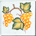 Carrelage - Décoration - Frise 7.5 x 22 Raisins - Motif - Design - Faïence de Provence à Salernes
