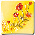 Carrelage - Décoration - Coquelicot C - Motif - Design - Faïence de Provence à Salernes