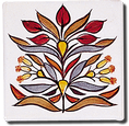Carrelage - Décoration - Décor 11x11 Papyrus - Design - Faïence de Provence à Salernes
