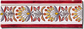 Carrelage - Décoration - Frise 7.5 x 22 Papyrus - Motif - Design - Faïence de Provence à Salernes